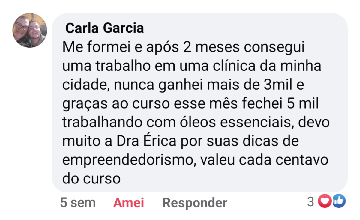Depoimento da aluna Carla