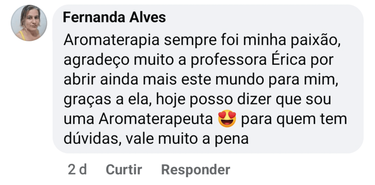Depoimento da aluna Fernanda