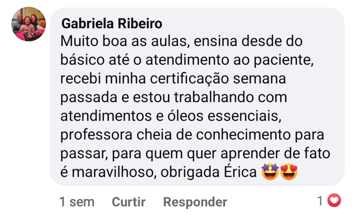 Depoimento da aluna Gabriela